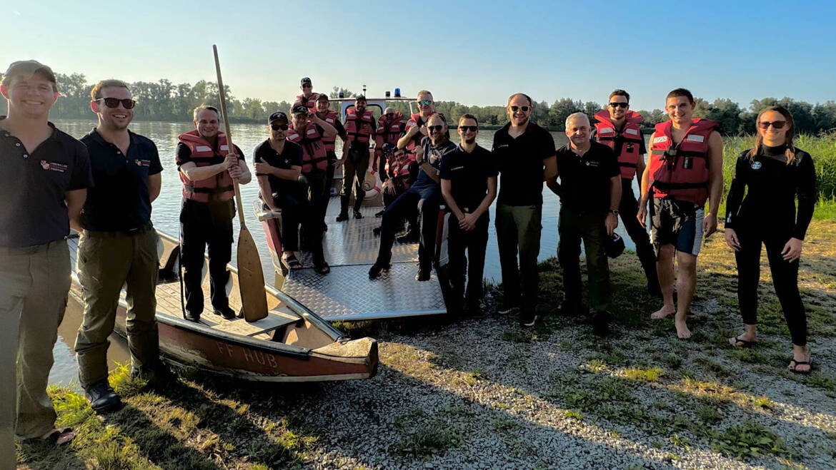 A-Boot Übung mit der FF Hub